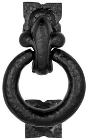 Roline Κ387 Ρόπτρο Εξώπορτας από Μέταλλο Μαύρο 93x148mm