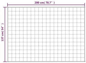 vidaXL Κουβέρτα Βαρύτητας Γκρι 137 x 200 εκ. 6 κ. Υφασμάτινη