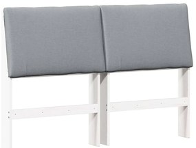 vidaXL Ταπετσαρισμένο κεφαλάρι Ανοιχτό γκρι 140 cm