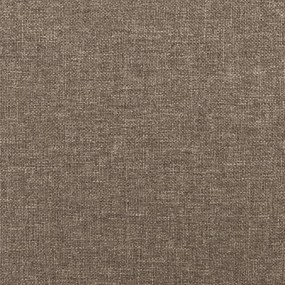 vidaXL Κρεβάτι Boxspring με Στρώμα Taupe 120x190 εκ. Υφασμάτινο
