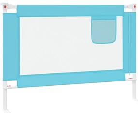 vidaXL Μπάρα Κρεβατιού Προστατευτική Μπλε 90 x 25 εκ. Υφασμάτινη