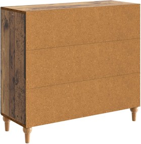 vidaXL Πλαϊνό γραφείο Παλαιωμένο ξύλο 89 x 34,5 x 80 εκ