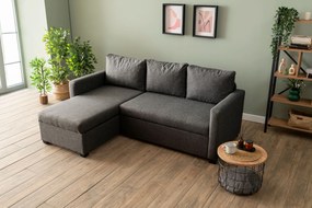 Corner Sofa-Bed Kado - Dark Grey Dark Grey