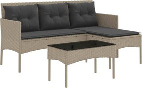 vidaXL Σετ Καναπέ Κήπου με μαξιλάρι 2 pcs συνθετικό ρατάν
