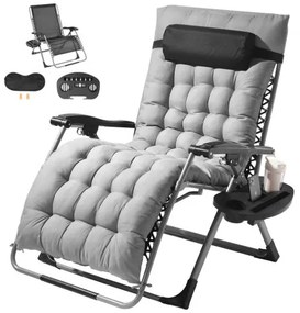 VEVOR Zero Gravity Chair 33" Zero Gravity Recliner Lounge Chair Indoor &amp; Outdoor