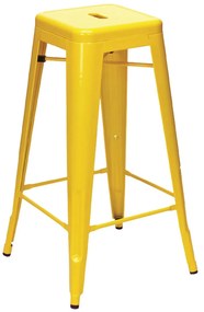 Σκαμπό Μπάρ Relix Yellow Ε5190,9 43X43Χ76 cm Μέταλλο