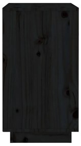 vidaXL Κάβα Κρασιών Μαύρη 55,5 x 34 x 61 εκ. από Μασίφ Ξύλο Πεύκου