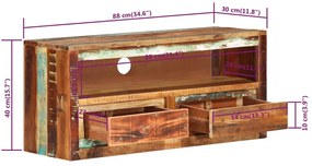 vidaXL Έπιπλο Τηλεόρασης 88 x 30 x 40 εκ. από Μασίφ Ανακυκλωμένο Ξύλο