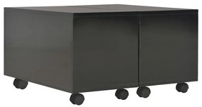 vidaXL Τραπεζάκι Σαλονιού Γυαλιστερό Μαύρο 60x60x35 εκ. Επεξ. Ξύλο