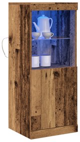 vidaXL Κονσόλα με LED Φώτα Παλιού Ξύλου 41x37x100 εκ