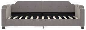 vidaXL Καναπές Κρεβάτι Συρόμενος Taupe 90x200 εκ. Ύφασμα &amp; Συρτάρια