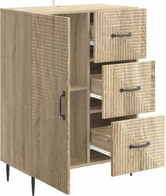vidaXL Πλαϊνό γραφείο με συρτάρι Sonoma Δρυς 66 x 34,5 x 89,5 εκ