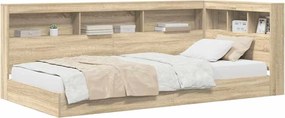 vidaXL Κρεβάτι Βιβλιοθήκης Sonoma Δρυς 100 x 200 cm Επεξεργασμένο ξύλο