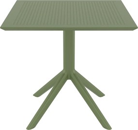 SKY OLIVE GREEN 80X80X74εκ. ΤΡΑΠΕΖΙ ΠΟΛ/ΝΙΟΥ