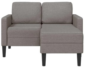 vidaXL 2θέσιος καναπές με καναπέ σε σχήμα L Taupe 125 εκ. ύφασμα