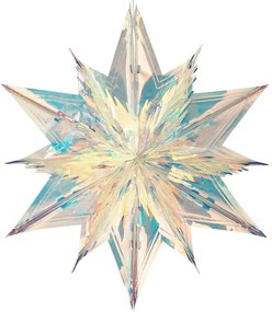 Διακοσμητικό Αστέρι Κρεμαστό Ιριδίζον 02.1162314 90x80x34cm Multi