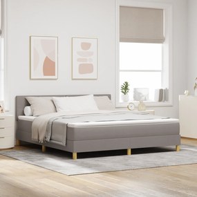 vidaXL Κρεβάτι με Κουβέρτα με Ματράζ Ταπέ 180x200 εκ. Ύφασμα