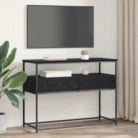 vidaXL Τραπέζι κονσόλας Μαύρη Οξυά 100 x 40 x 75 cm Επεξεργασμένο ξύλο