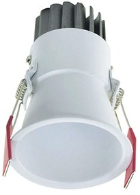 Σποτ Χωνευτό S073 Φ5,5x9,1cm Led 480Lm 6W 3000K White Round