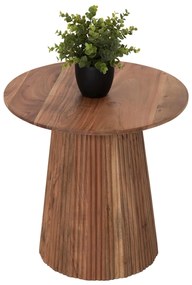 SIDE TABLE ROUND GROOT  SOLID ACACIA-NATURAL COLOR Φ45x44Hcm.