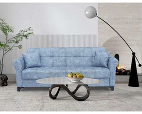 Καναπές-Κρεβάτι Azur 40.0117 3Θέσιος Με Αποθηκευτικό Χώρο 210x80x75cm Blue-Grey Zita Plus
