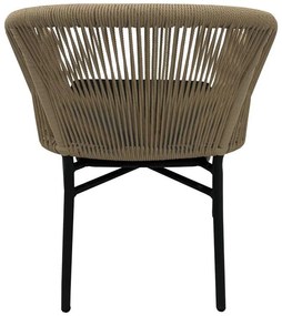 Καρέκλα - Πολυθρόνα αλουμινίου Legana C007 στοιβαζόμενη ανθρακί σκελετός-φυσικό rattan 56x66x82 εκ. 56x66x82 εκ.