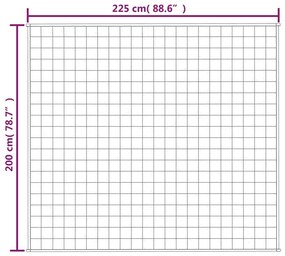 VidaXL Κουβέρτα Βαρύτητας Γκρι 200 x 225 εκ. 9 κ. Υφασμάτινη