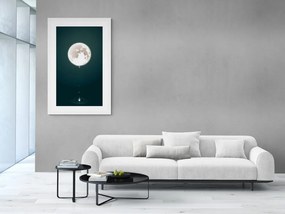 Αφίσα με παρπαστού Μαγευτικό φεγγάρι - 40x60 white