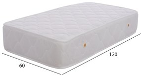 ΣΤΡΩΜΑ BABYCLOUD HM642.01 BONELL SPRING 60X120 ΛΕΥΚΟ