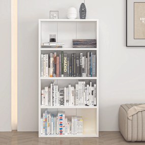 Βιβλιοθήκη Λευκό AGOFRA 60x20x118