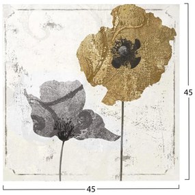 ΠΙΝΑΚΑΣ ΚΑΜΒΑΣ GOLDEN FLOWER  45x45x3 εκ.