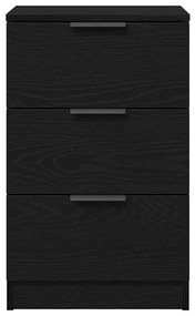 vidaXL Κομοδίνο 2 pcs Μαύρη δρυς 40 x 65 x 65 εκ. Επεξεργασμένο ξύλο