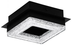 Φωτιστικό Οροφής-Πλαφονιέρα Led Fradelo 1 99324 3000K Black-Clear Eglo Crystal, Metal