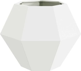 vidaXL Γλάστρα 2 pcs Λευκό 75 x 75 x 60 εκ Ατσάλι