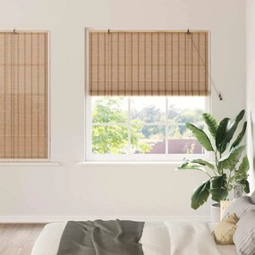 vidaXL Ρόλερ και Σκιάδια Ανοιχτό καφέ 140 x 160 cm Μπαμπού