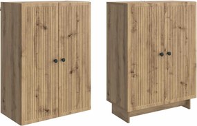 vidaXL Σέτ Ντουλαπιών 2 τμχ. Artisan Δρυς Επεξεργασμένο Ξύλο