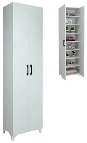Ντουλάπα - Παπουτσοθήκη Lilly Megapap χρώμα λευκό 49x32x178εκ.