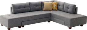 Corner Sofa-Bed Manama Corner Sofa Bed Right - Grey Grey