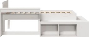 vidaXL Σκελετός Κρεβ. Χωρίς Στρώμα Λευκό 75x190 εκ Μασίφ Πεύκο