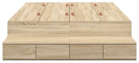 vidaXL Κρεβάτι Αποθήκευσης  Sonoma Oak 120x200 εκ