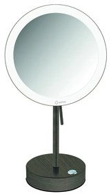Καθρέπτης Μεγεθυντικός x3 Led Μπαταρίας 4xAA Επικαθήμενος Ø20xH36,5 cm Dark Bronze Mat Sanco Cosmetic Mirrors MRLED-903-DM25
