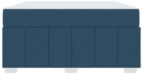 vidaXL Σκελετός Κρεβατιού με στρώμα Μπλε 160 x 200 cm ύφασμα