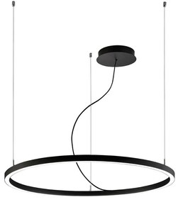 Φωτιστικό Οροφής Verdi 4224101 Φ90cm Led 3200lm 48W Black Viokef