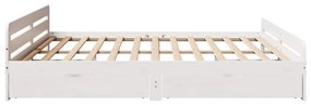vidaXL Σκελετός Κρεβ. Χωρίς Στρώμα Λευκό 180x200 εκ Μασίφ Πεύκο