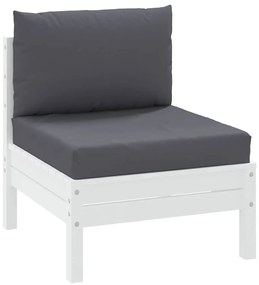 vidaXL Μαξιλάρια Καναπέ Παλέτας 2 τεμ. Ανθρακί Ύφασμα Oxford