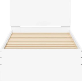 vidaXL Πλαίσιο Κρεβατιού με Κεφαλάρι/LED Λευκό 90 x 190 εκ.