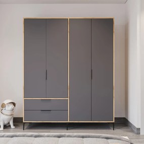 Wardrobe Royal Drawers 160 - Oak, Anthracite Oak
Anthracite