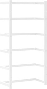 vidaXL Βάση για Πετσέτες Επιτοίχια Λευκή 24 x 12 x 48 εκ. Ατσάλινη