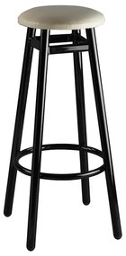 Bar stool No 160 Εκρού, Ταμπά δερματίνη