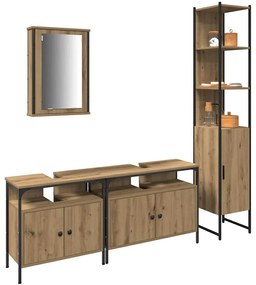 vidaXL Σετ Επίπλων Μπάνιου 4 pcs artisan δρυς 33 x 33 x 185.5 εκ